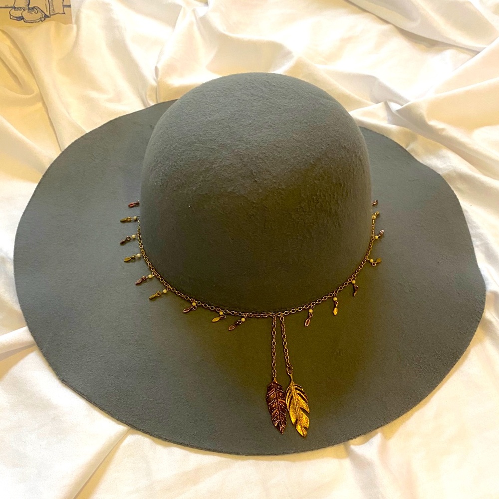 Boho Gray Wool Hat